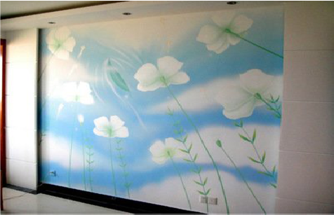 巍山画墙绘怎么画好白云的蓬松感？