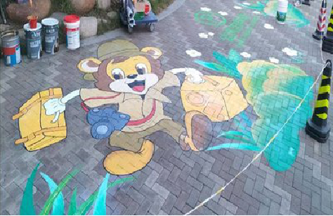 巍山夏季画地面彩绘会遇到的问题