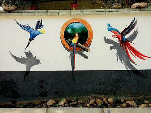 巍山视觉错位-3D墙绘设计