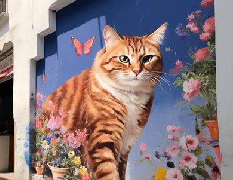 巍山自己绘制有个性的手绘墙