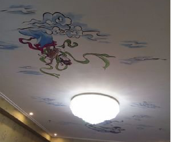 巍山如何快速绘制天花板上的手绘墙？