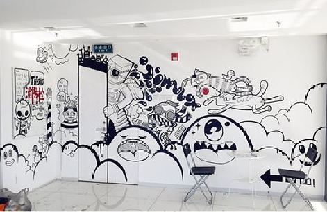 巍山手绘墙并非传统涂鸦。